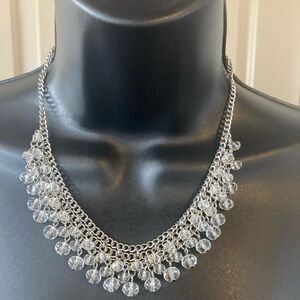 Elegant Silver Crystal Necklace